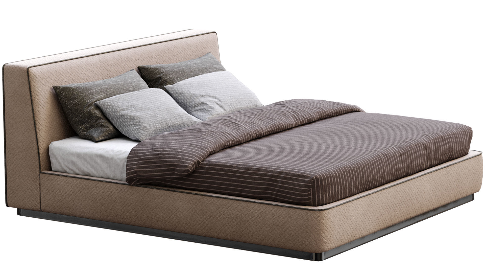 Alberta bed Dion Low-poly 3D model_19