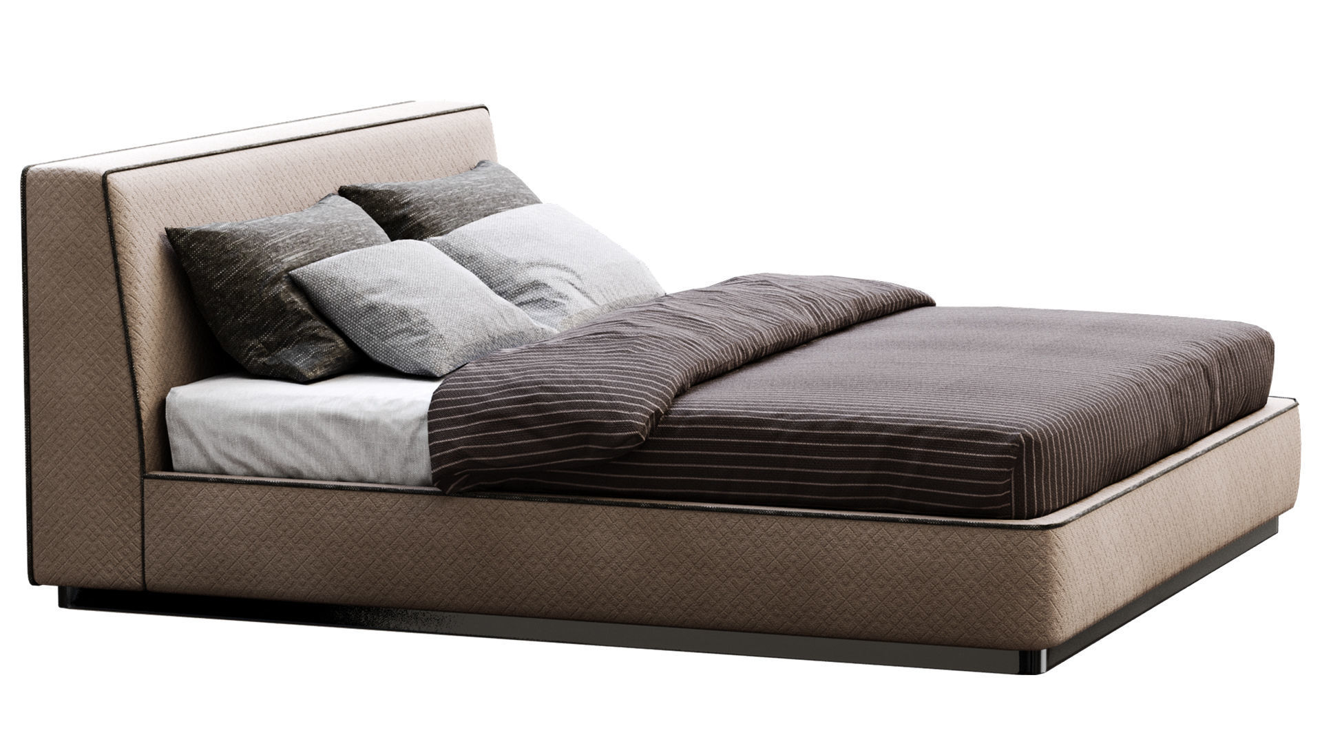 Alberta bed Dion Low-poly 3D model_29