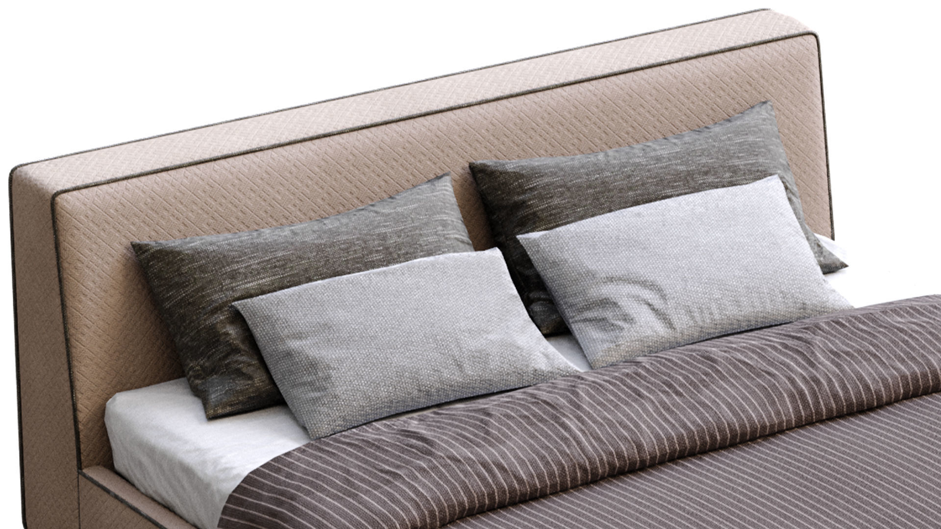 Alberta bed Dion Low-poly 3D model_5