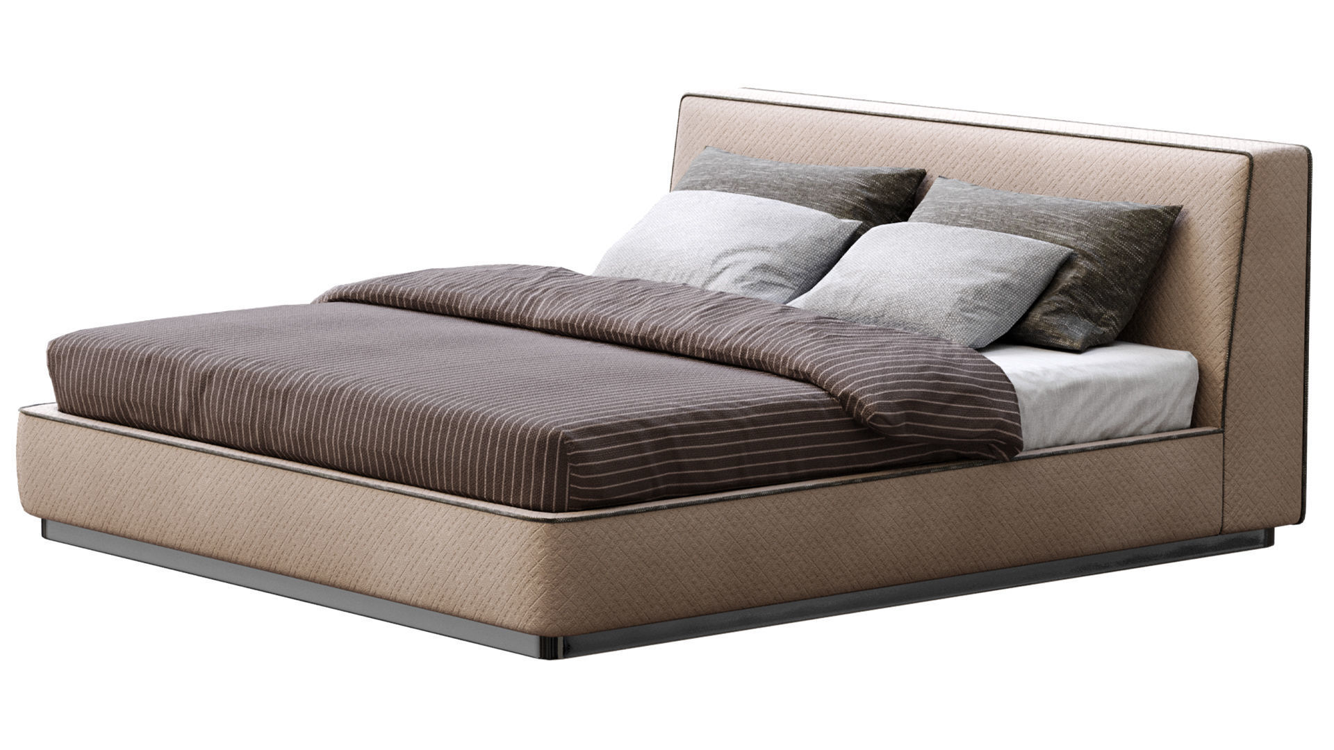 Alberta bed Dion Low-poly 3D model_3