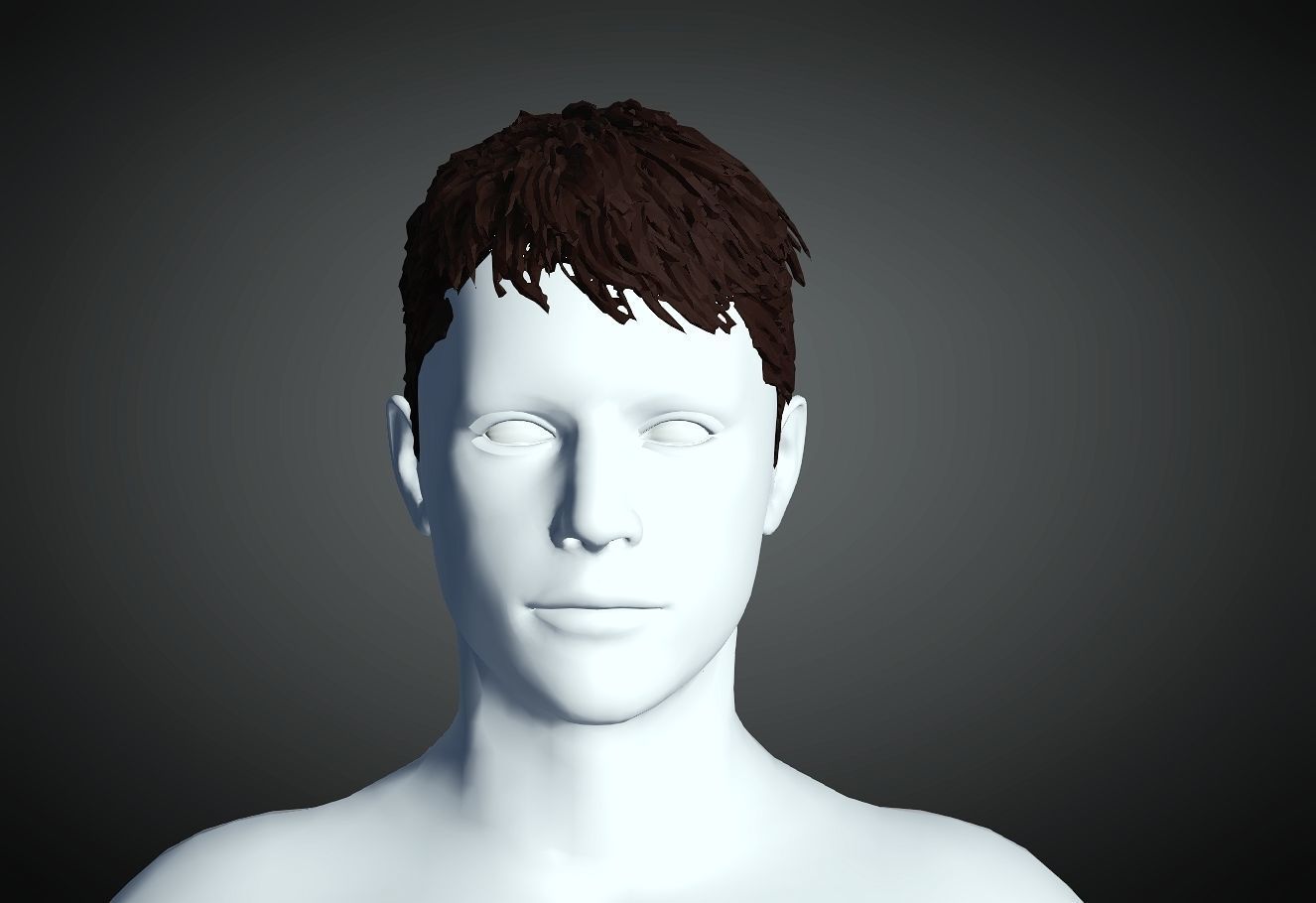 3D Hair style for Man 59 3D model 3D print model_2