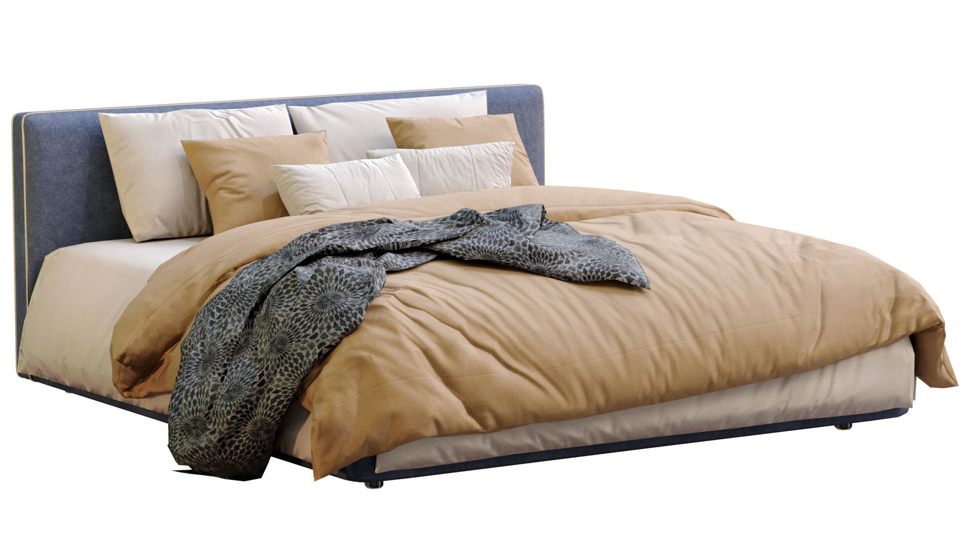 Alberta Bed LAGUNA Low-poly 3D model_19