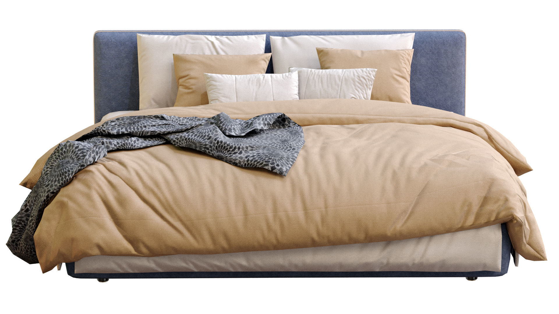 Alberta Bed LAGUNA Low-poly 3D model_2