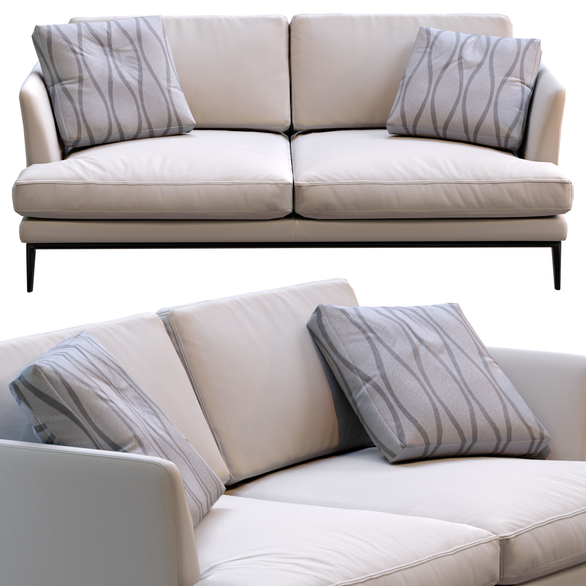 Alivar Sofa Portofino Low-poly 3D model_10