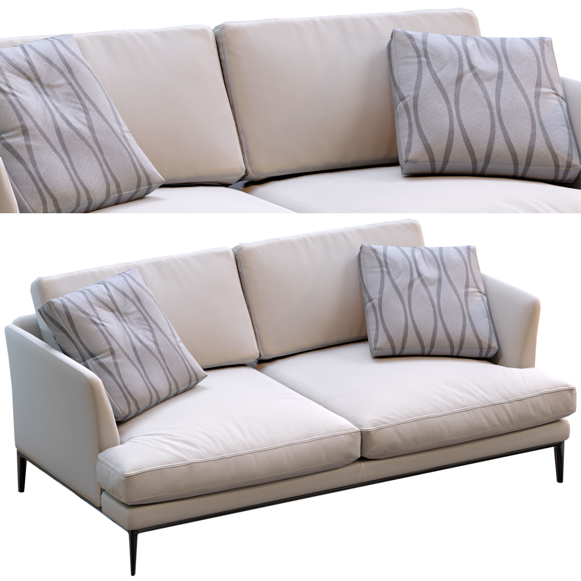 Alivar Sofa Portofino Low-poly 3D model_6