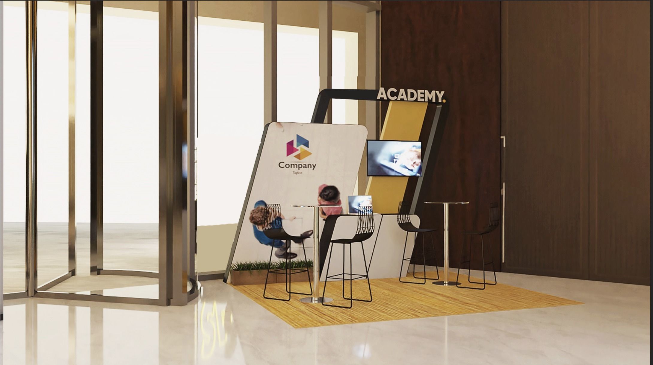 Exhibition Booth 3D model_1