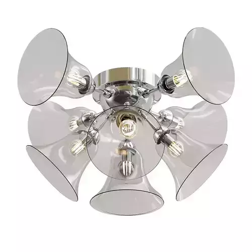 oneida chrome and glass ceiling light fixture