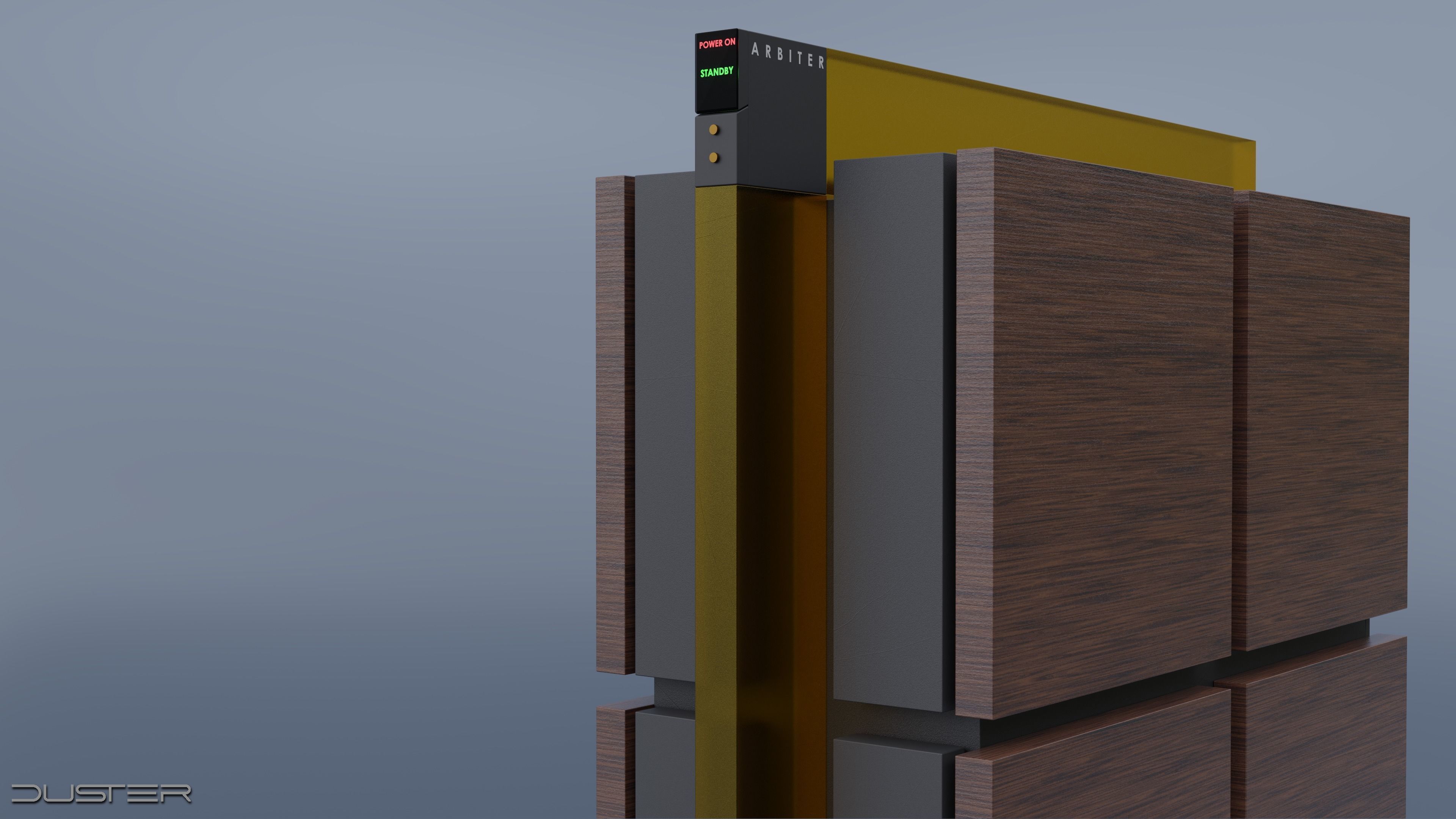 Dynaudio speakers and power amplifier 3D model_10
