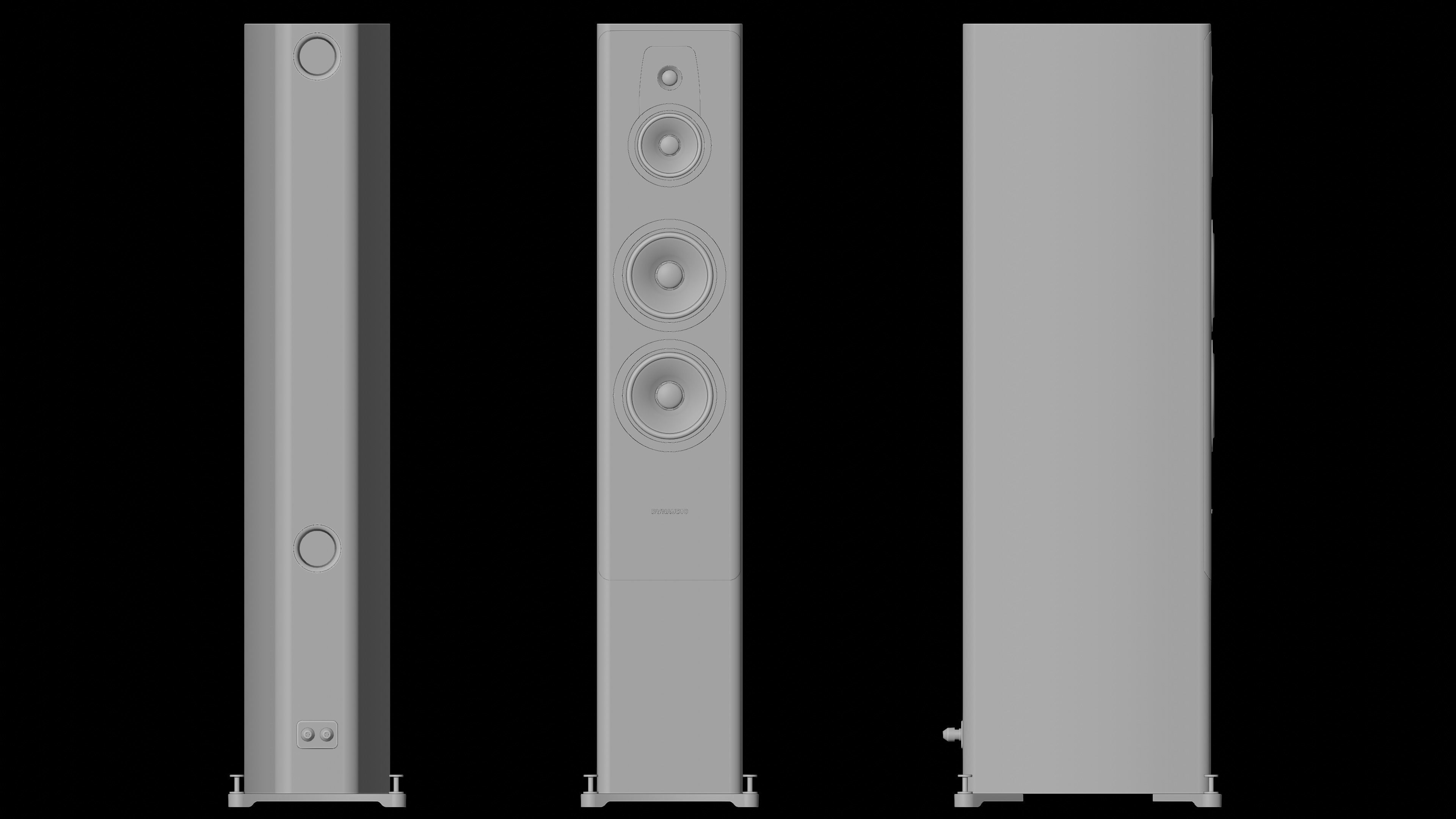 Dynaudio speakers and power amplifier 3D model_15