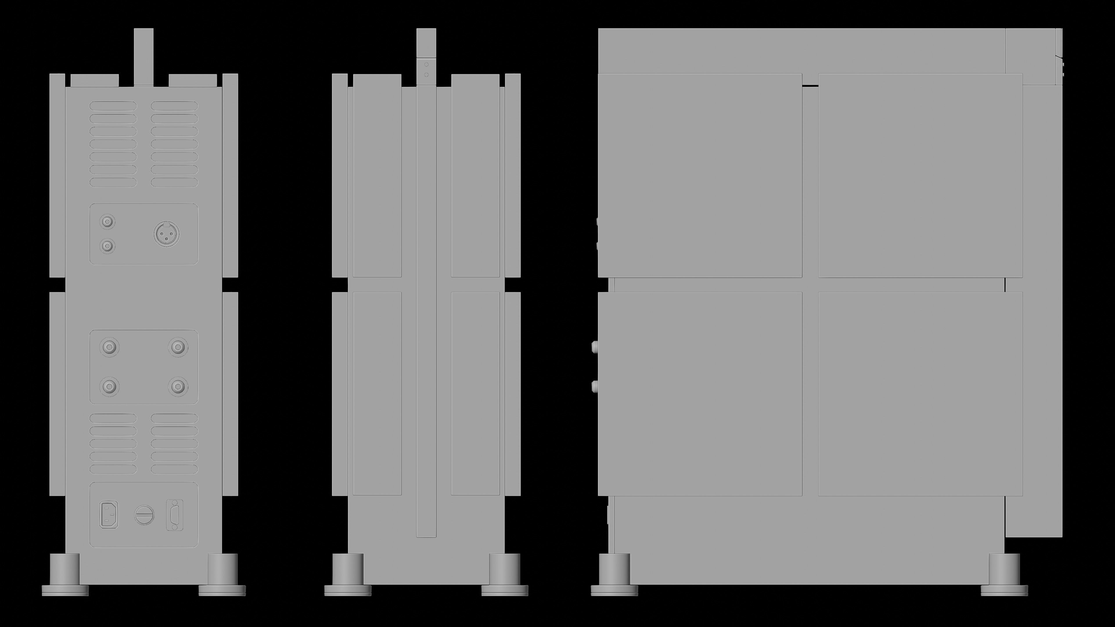 Dynaudio speakers and power amplifier 3D model_19