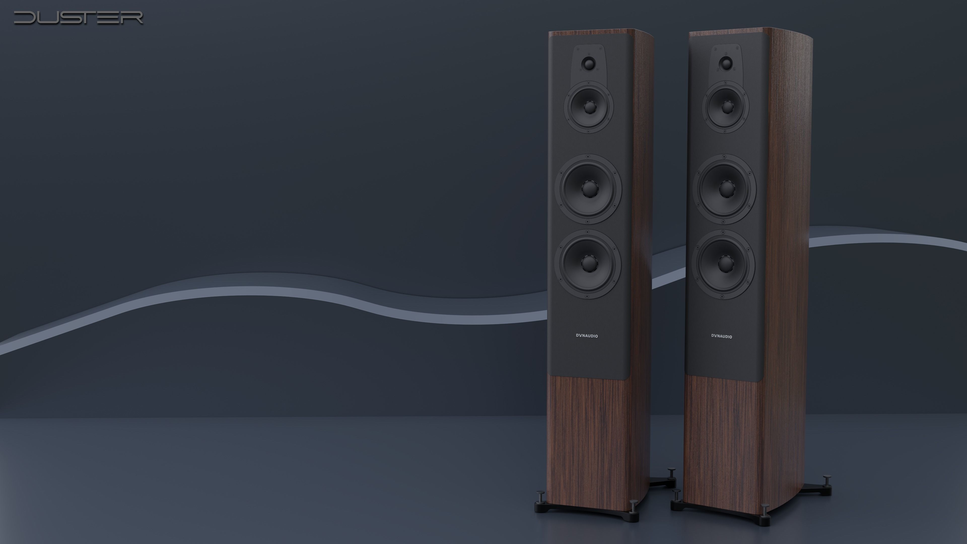 Dynaudio speakers and power amplifier 3D model_4