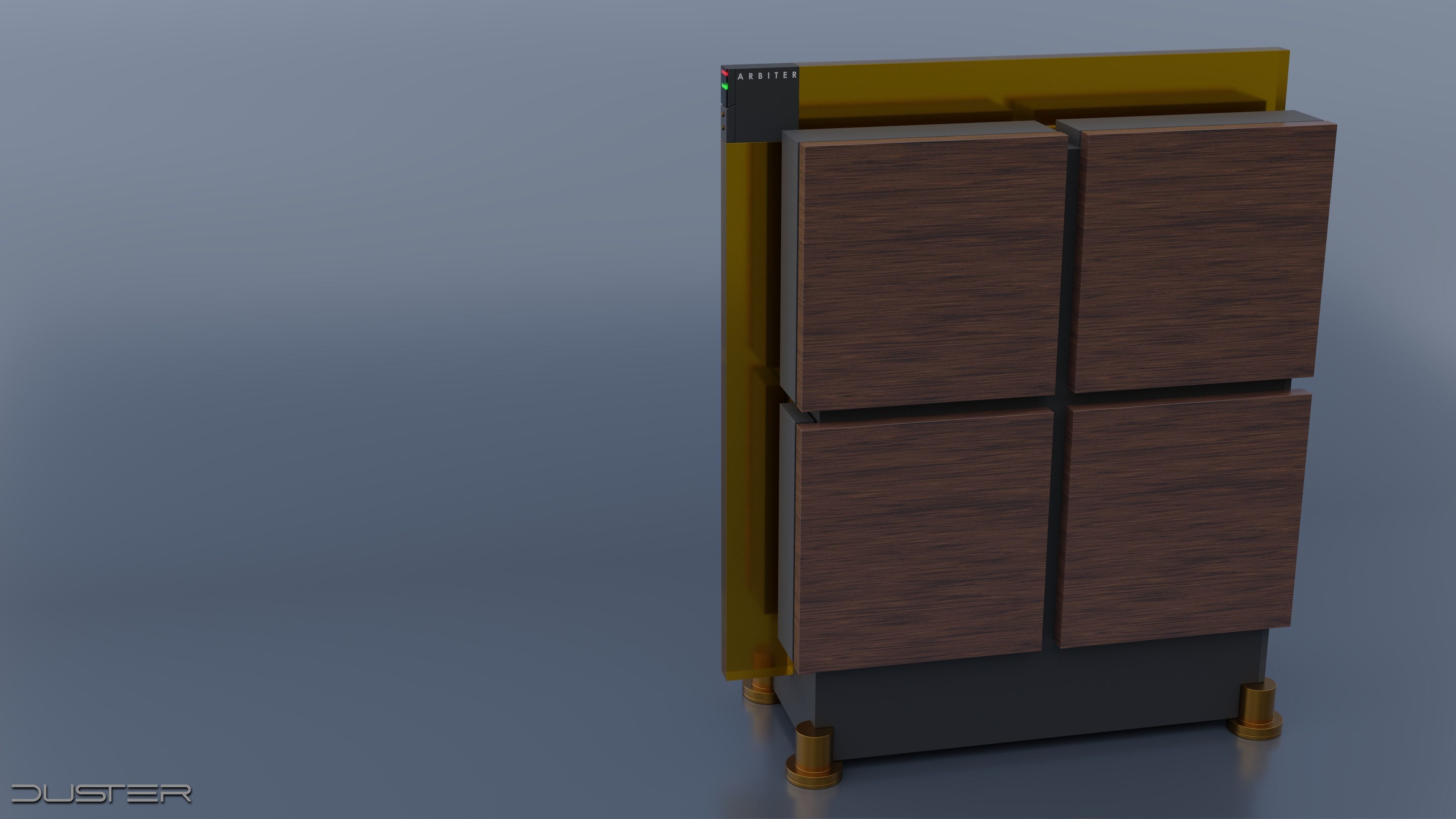 Dynaudio speakers and power amplifier 3D model_9