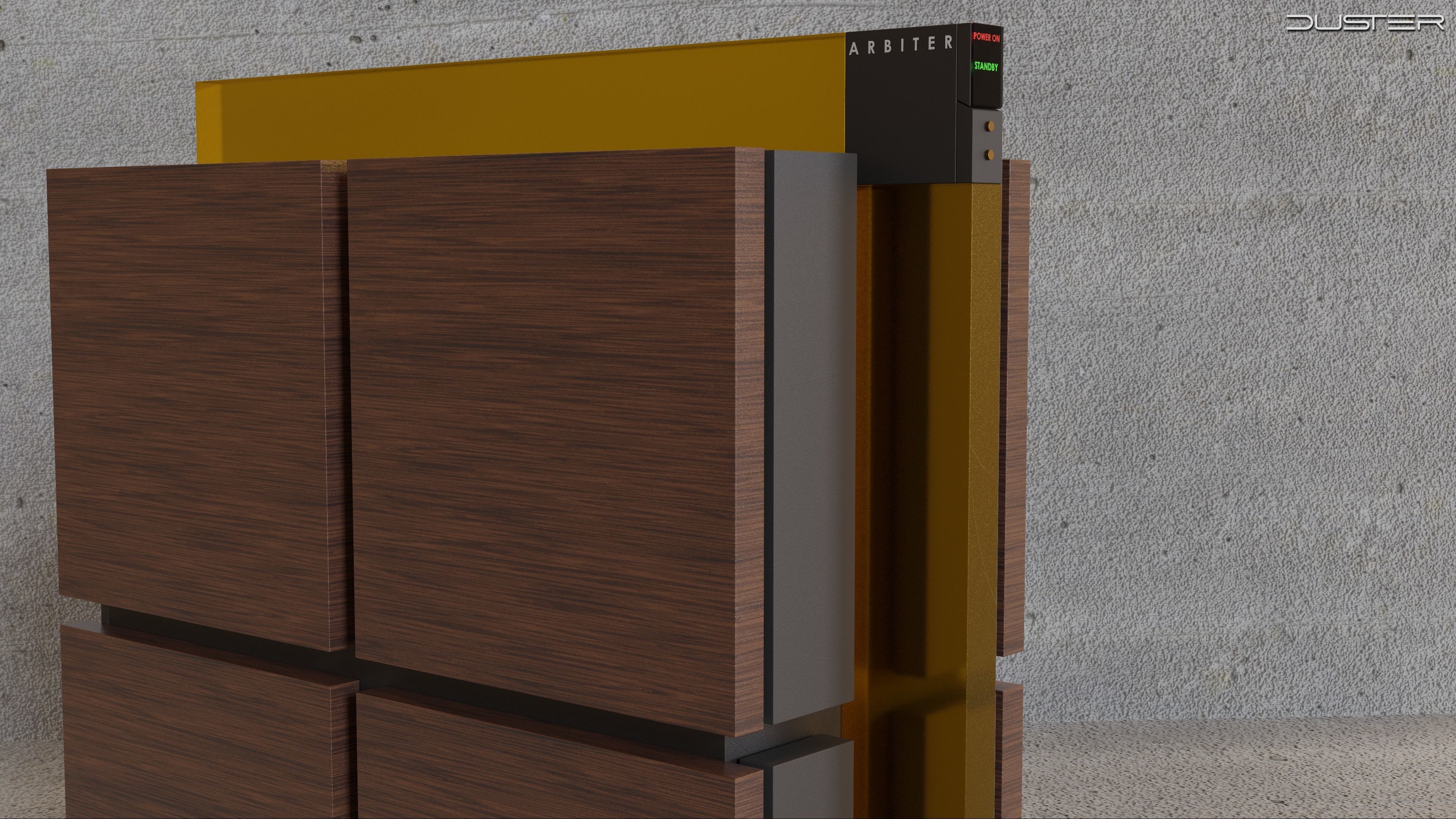 Dynaudio speakers and power amplifier 3D model_12