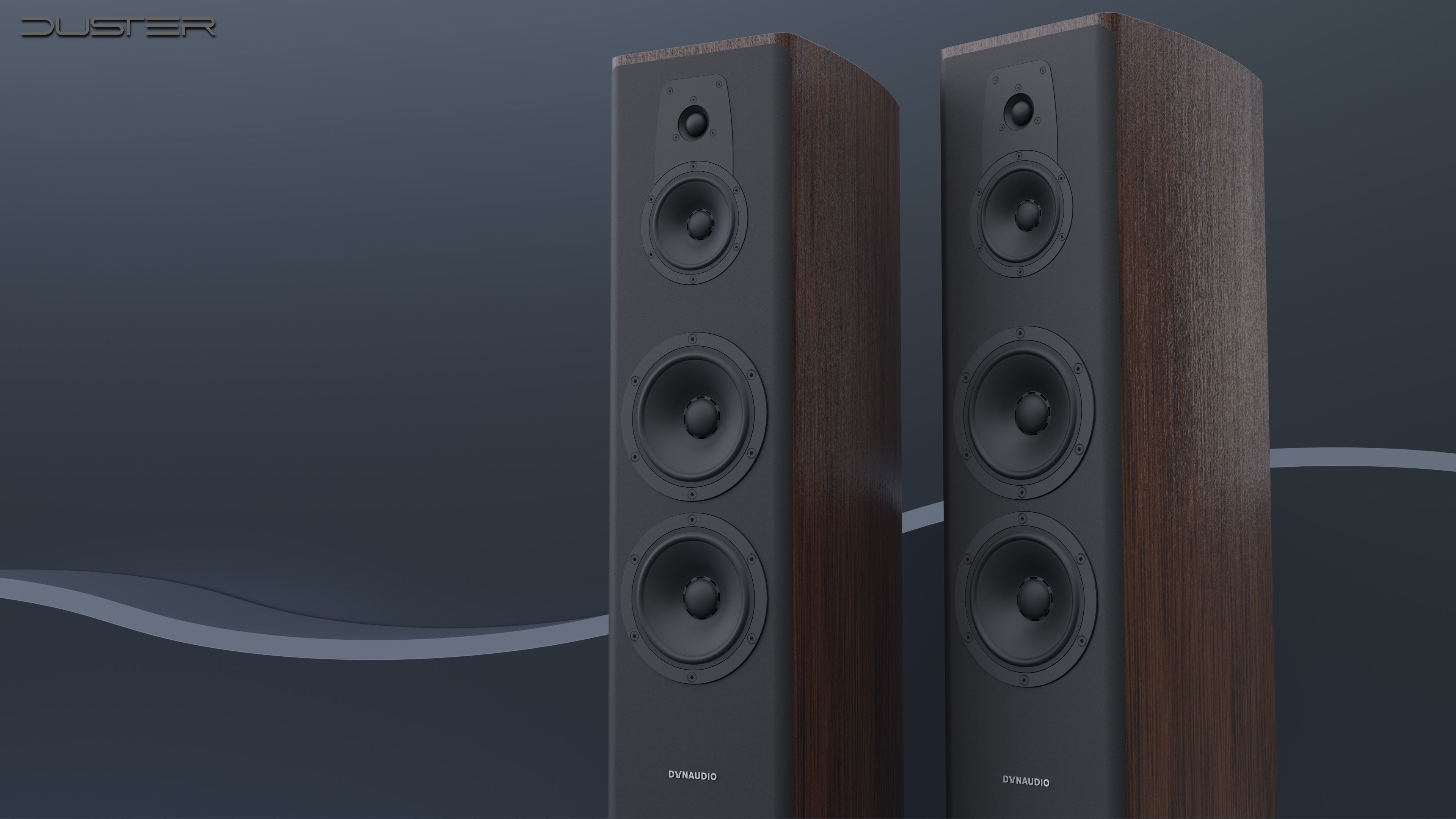 Dynaudio speakers and power amplifier 3D model_5