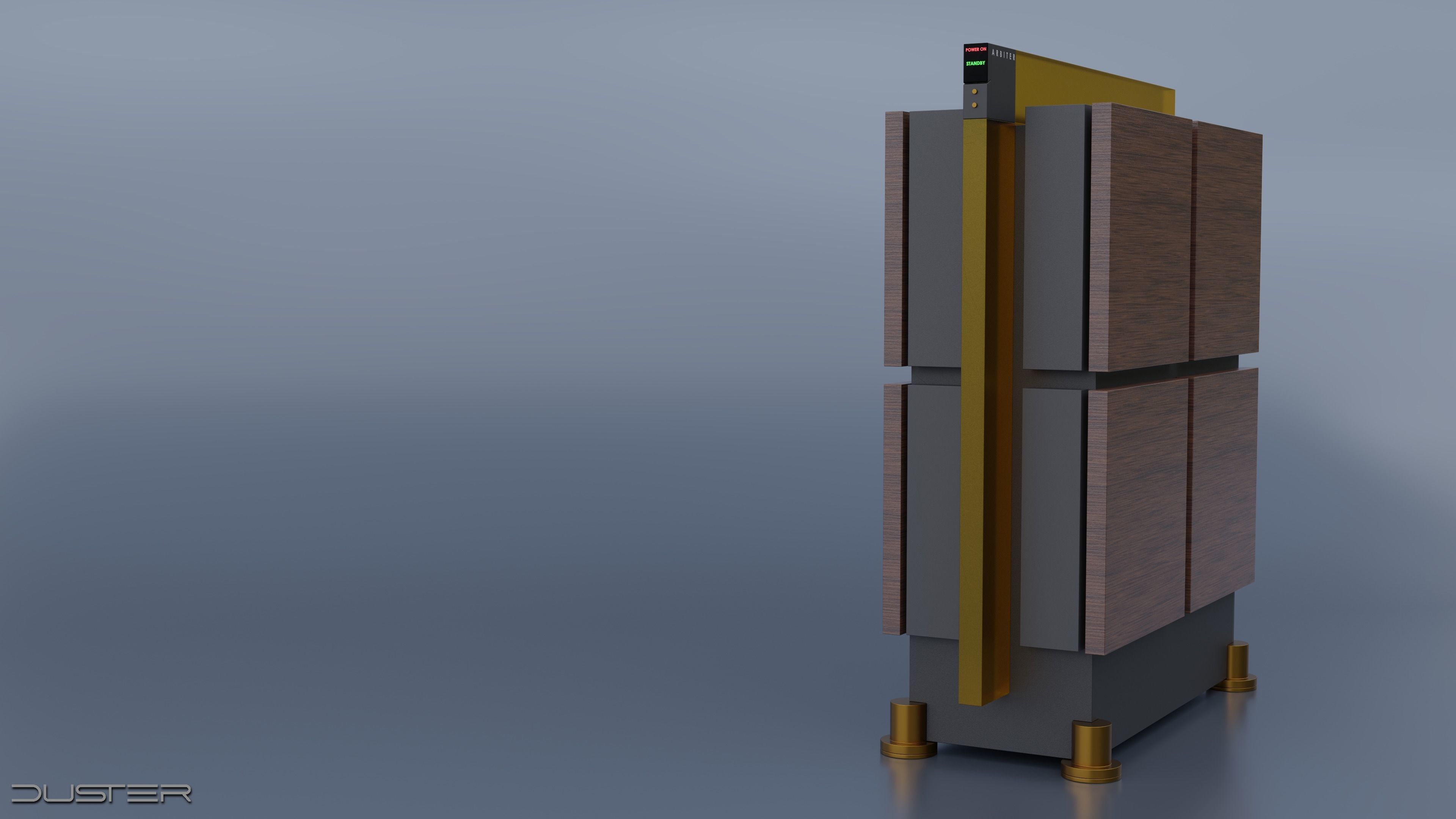 Dynaudio speakers and power amplifier 3D model_8