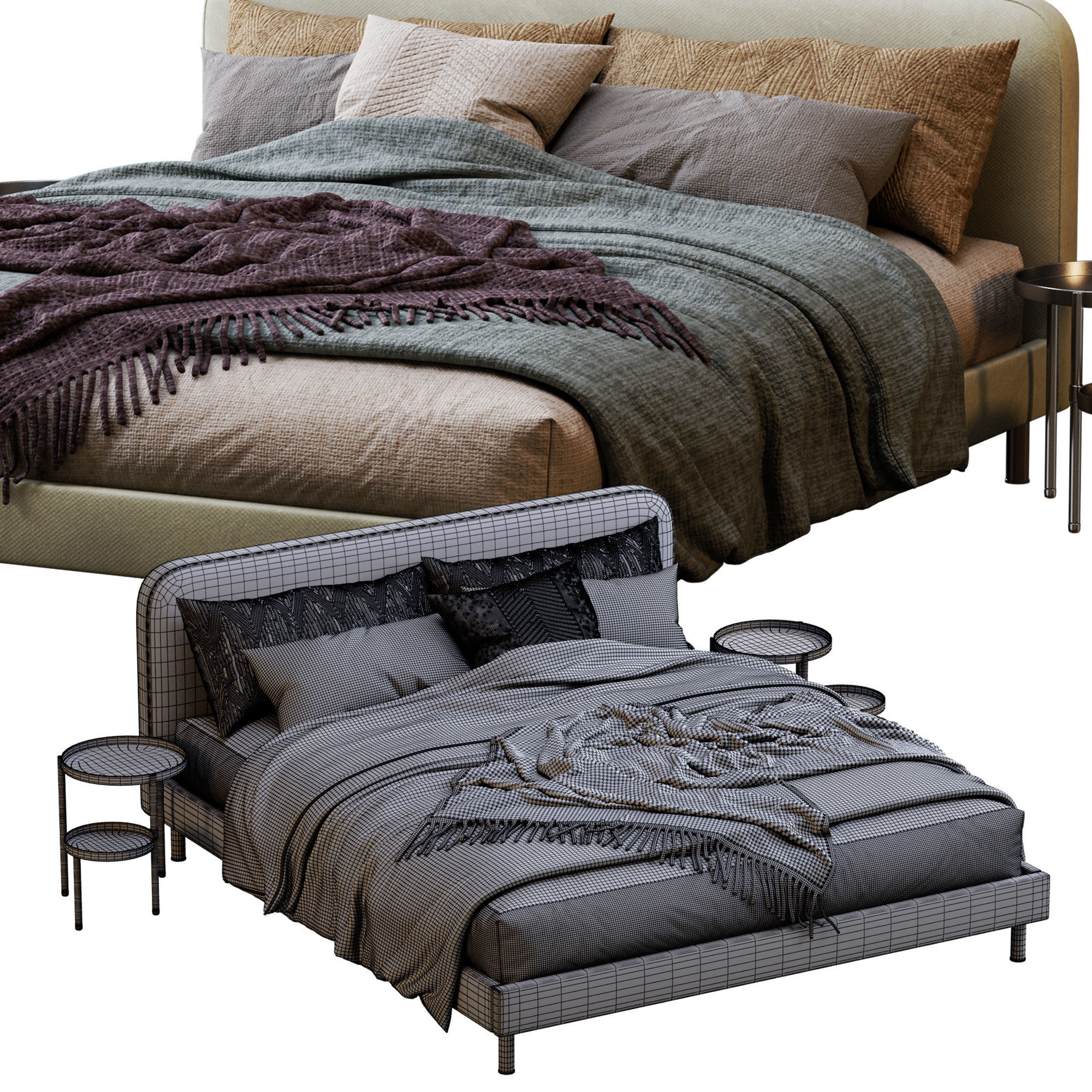 Made Bed Besley 3D model_4