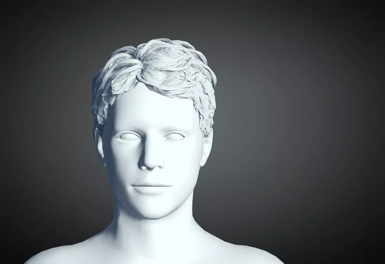 3D Hair style for Man 68 3D model 3D print model_0