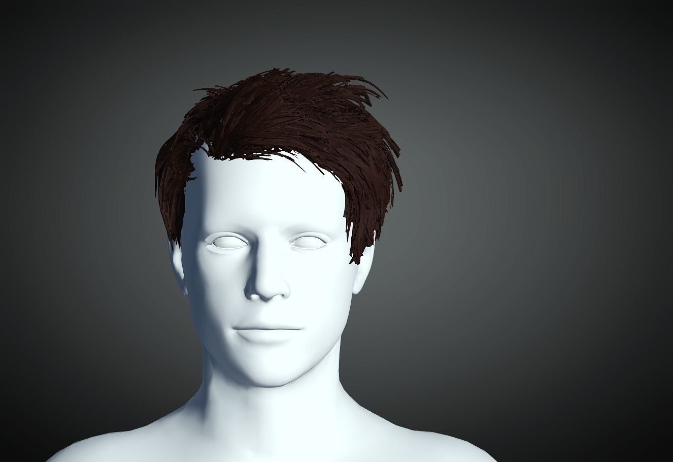 3D Hair style for Man 70 3D model 3D print model_2