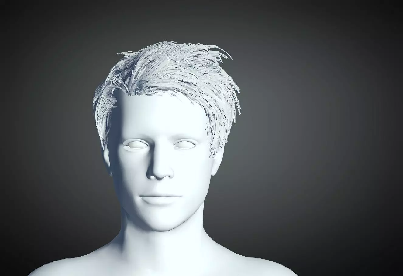 3D Hair style for Man 70 3D model 3D print model_0
