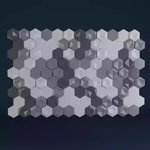 Hexagonal 3D Wall Panel 3D model