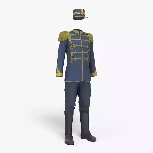 Vintage Military Uniform Game Ready