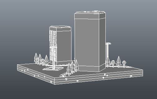 Commercial building Low poly Vol 05 Low-poly 3D model_16