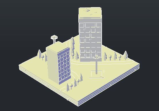 Commercial building Low poly Vol 05 Low-poly 3D model_20