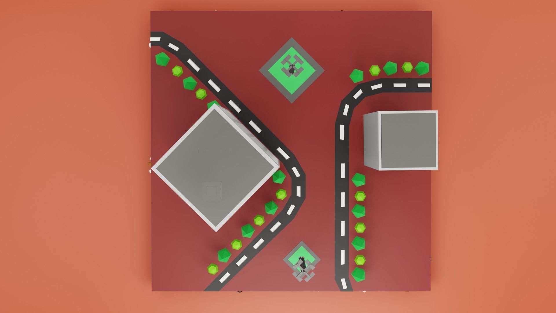 Commercial building Low poly Vol 05 Low-poly 3D model_11