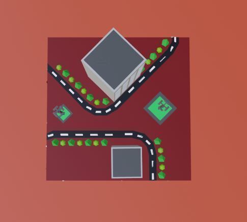 Commercial building Low poly Vol 05 Low-poly 3D model_4