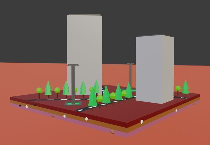 Commercial building Low poly Vol 05 Low-poly 3D model_7