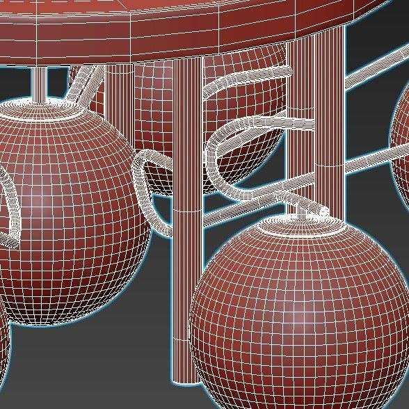 moderli ceiling light with six balls 3D model_4