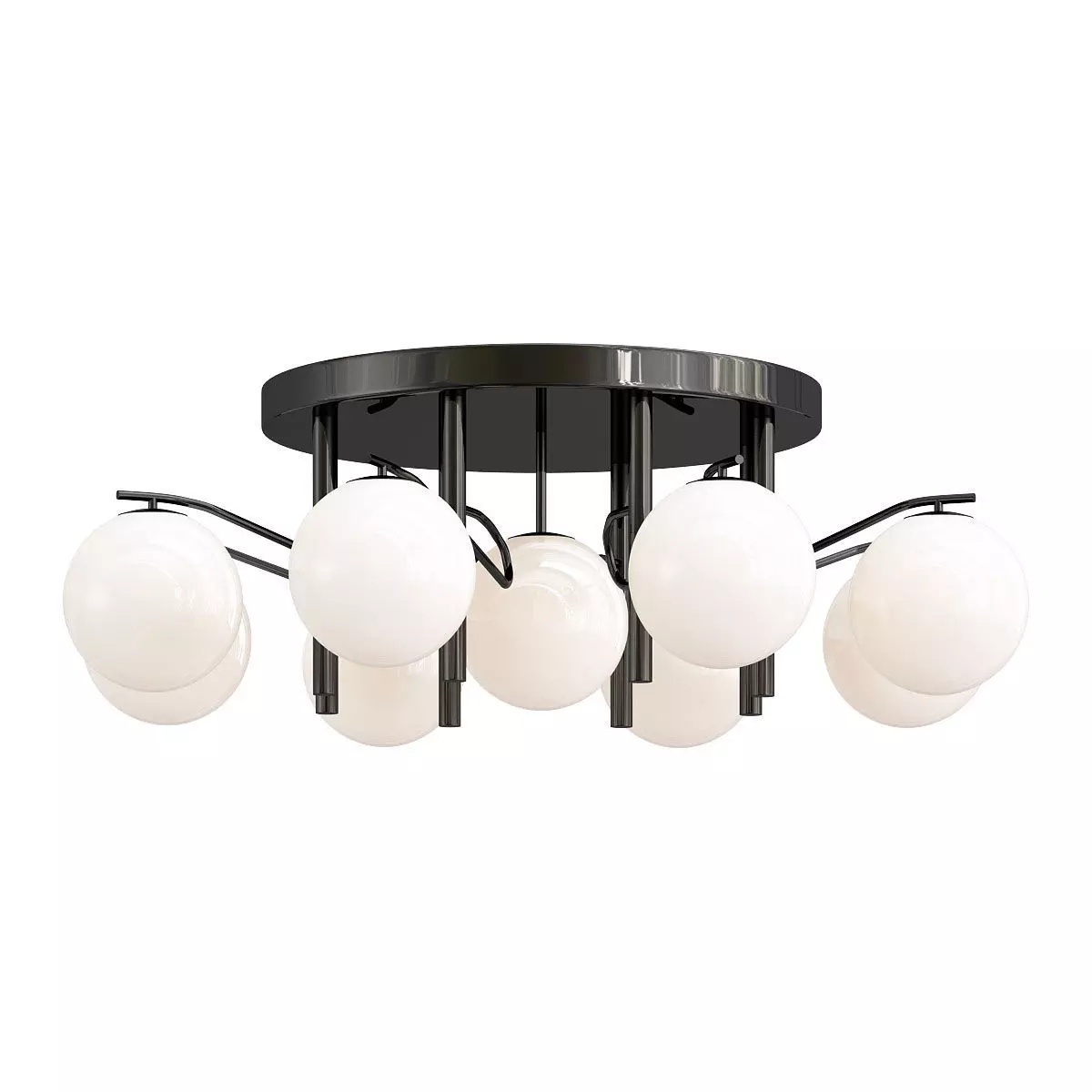 moderli ceiling light with six balls 3D model_0