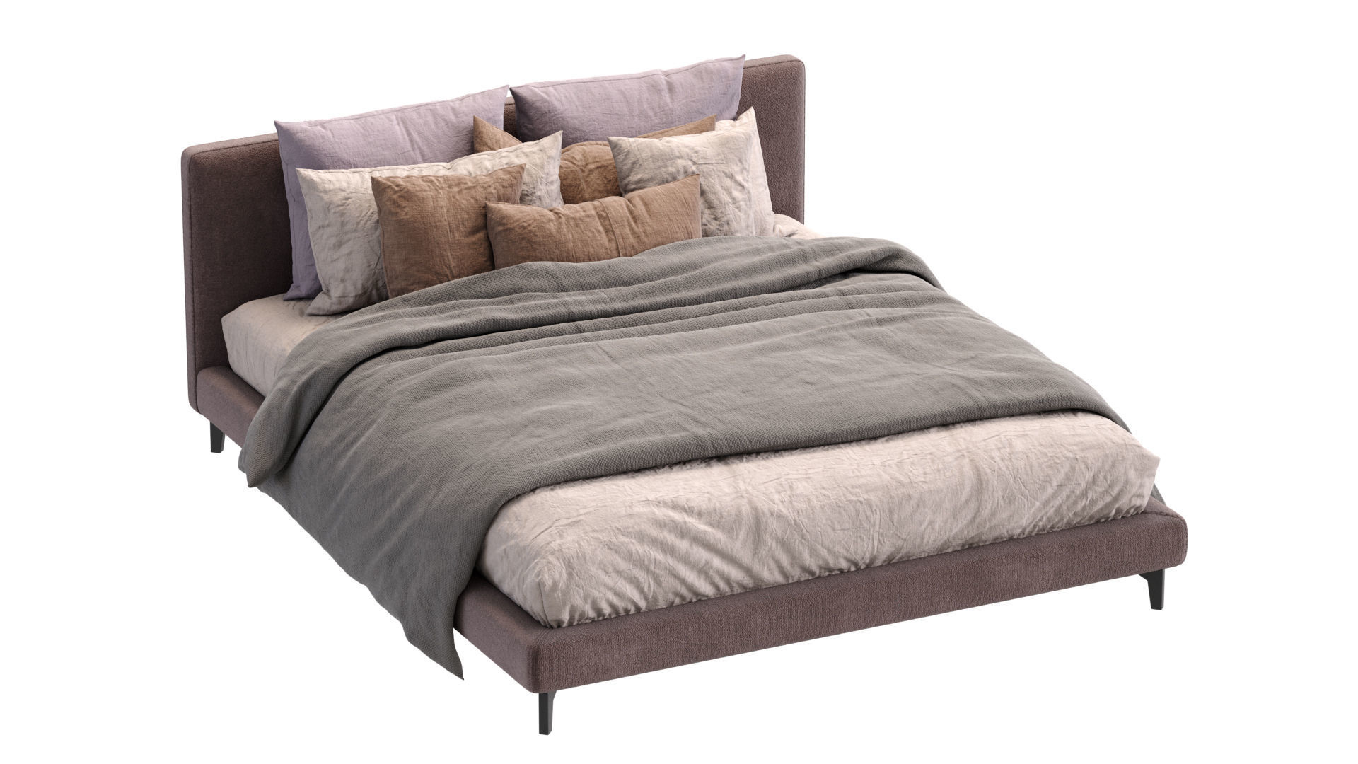 Meridiani Bed Stone Up 3D model_7