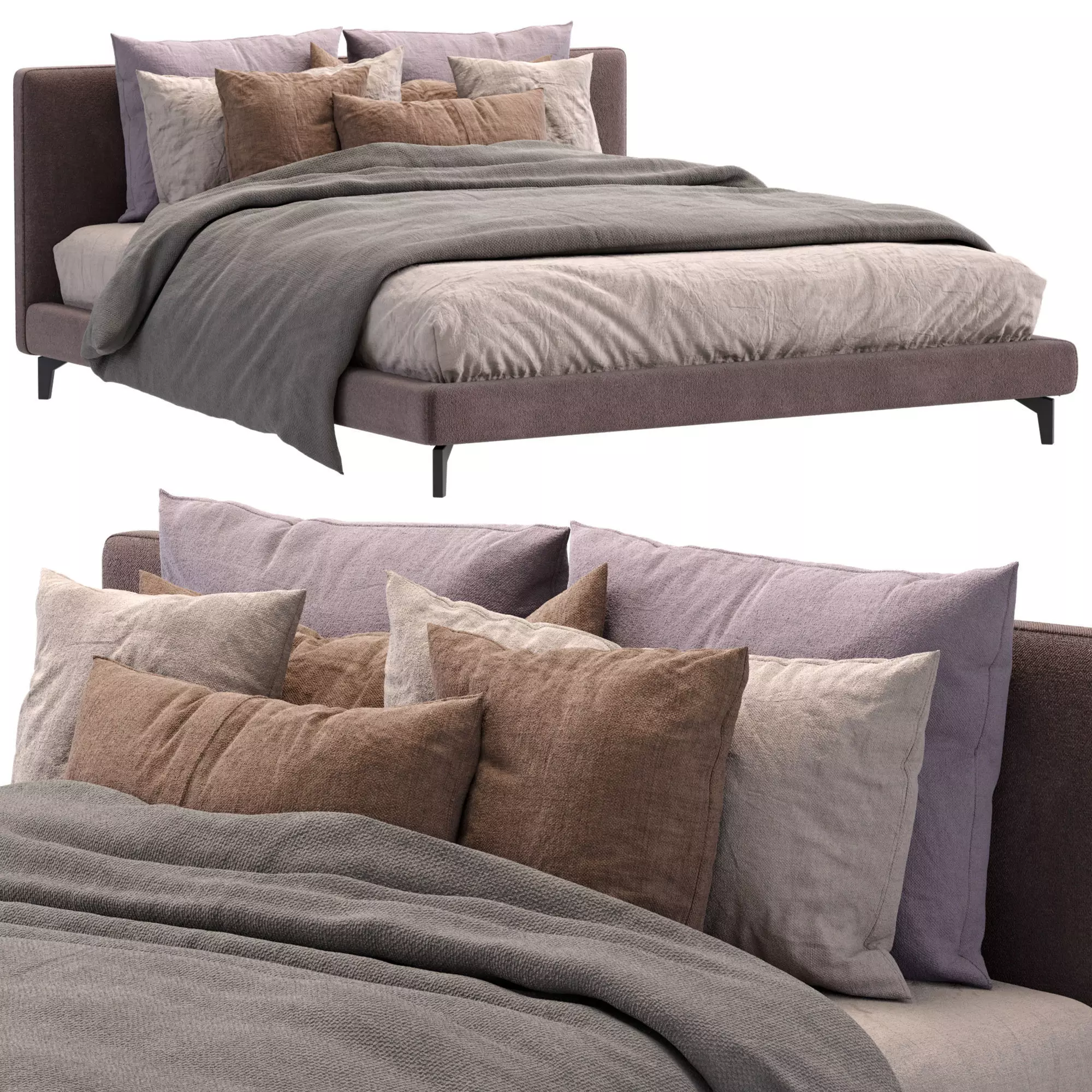 Meridiani Bed Stone Up 3D model_0