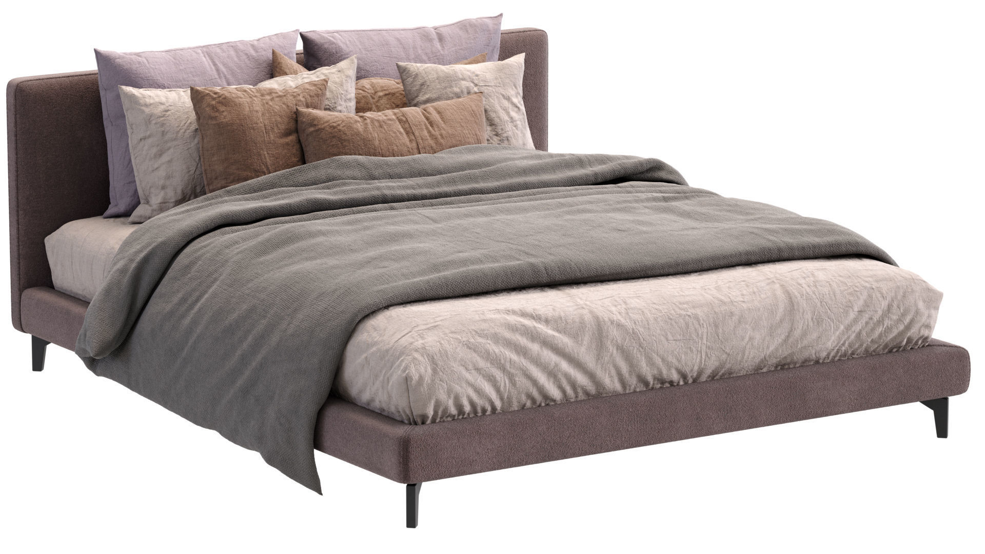 Meridiani Bed Stone Up 3D model_4