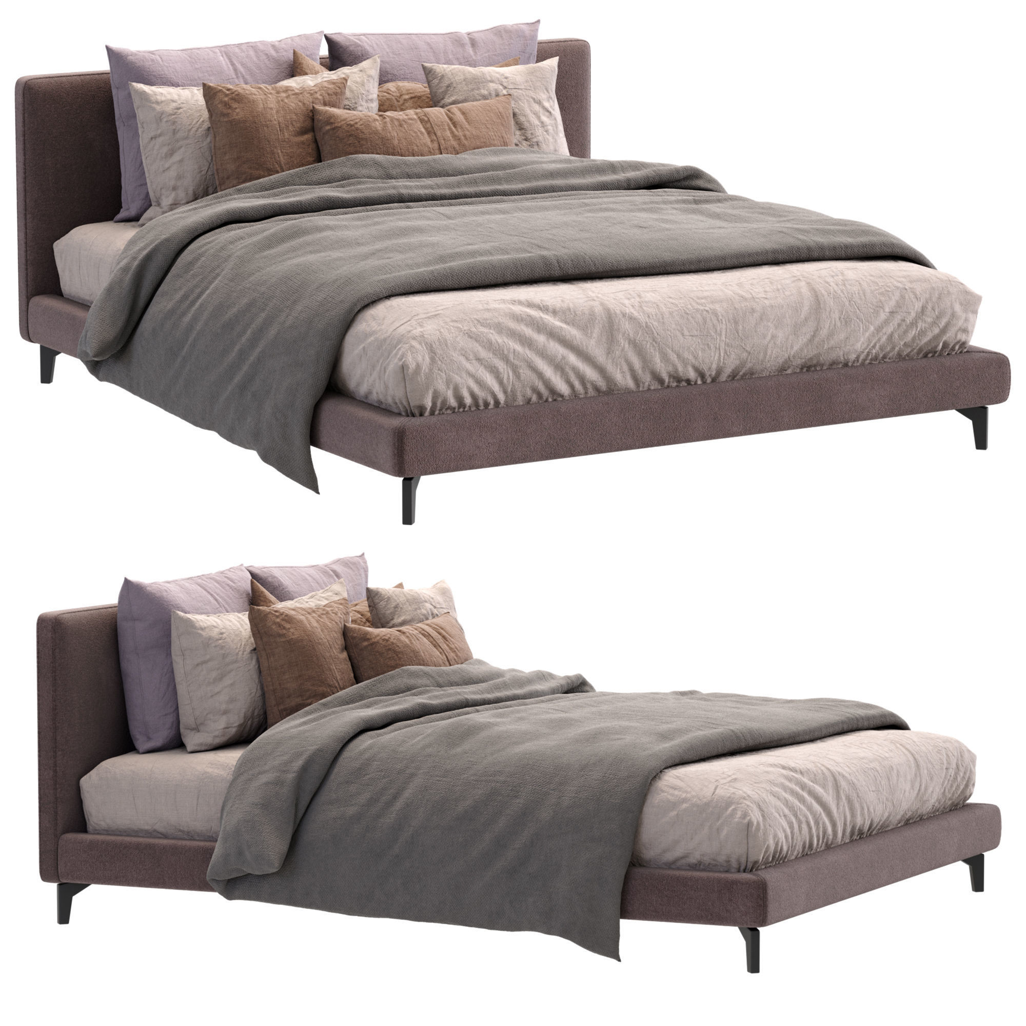 Meridiani Bed Stone Up 3D model_15