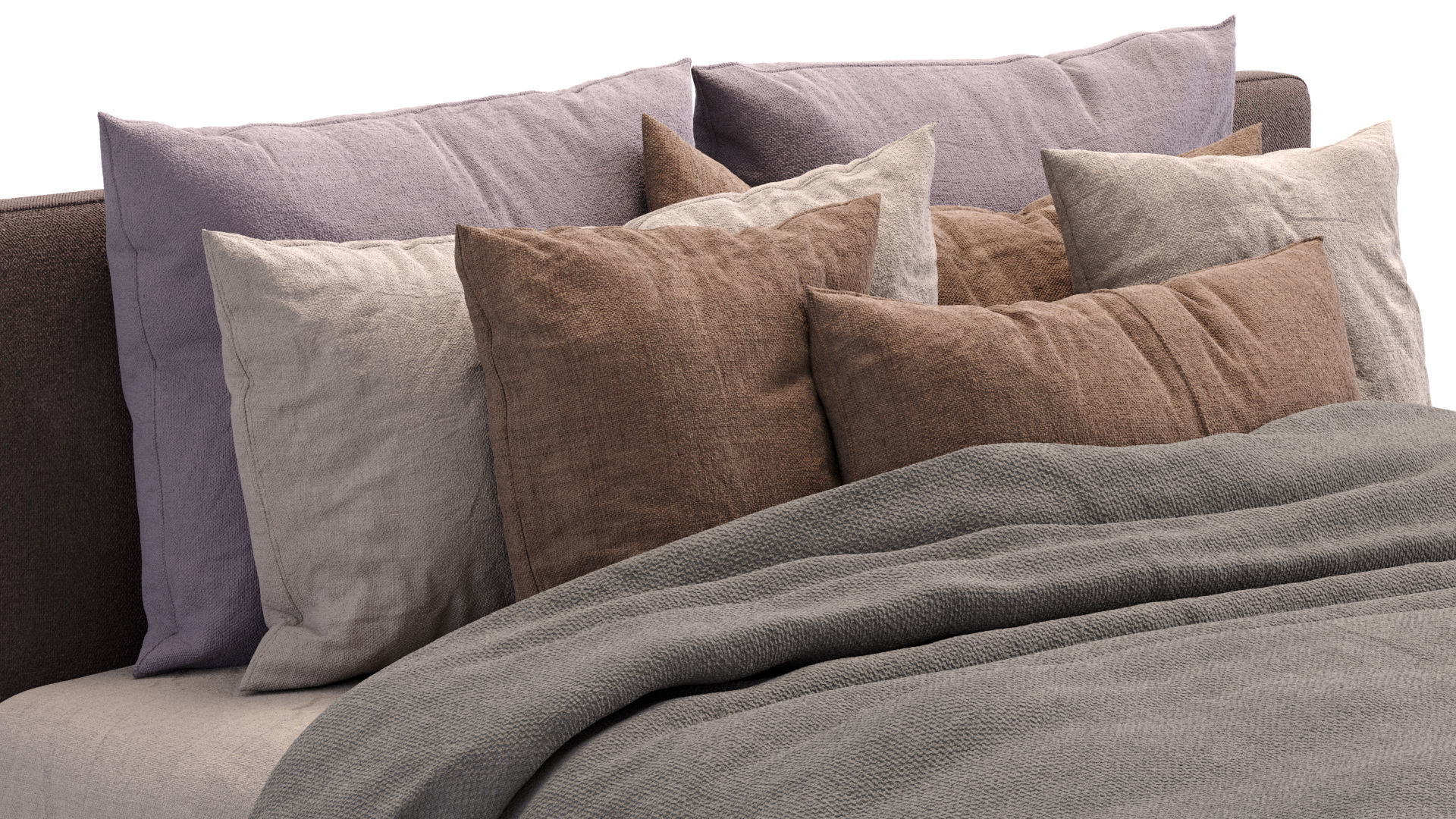 Meridiani Bed Stone Up 3D model_1