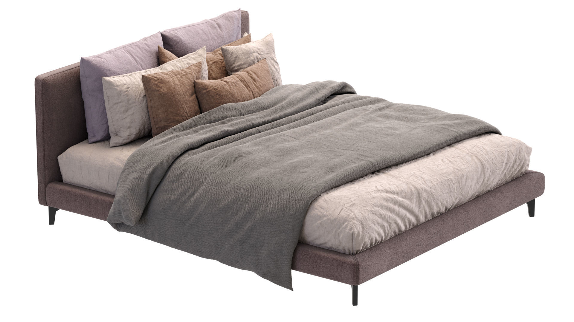 Meridiani Bed Stone Up 3D model_2