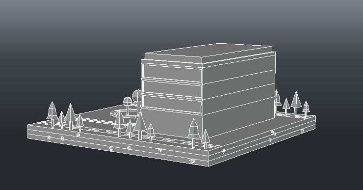 Commercial building Low poly Vol 06 Low-poly 3D model_22