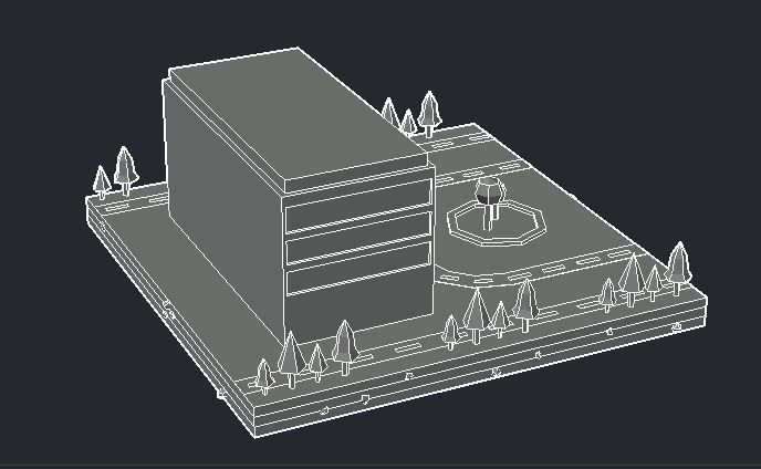 Commercial building Low poly Vol 06 Low-poly 3D model_17