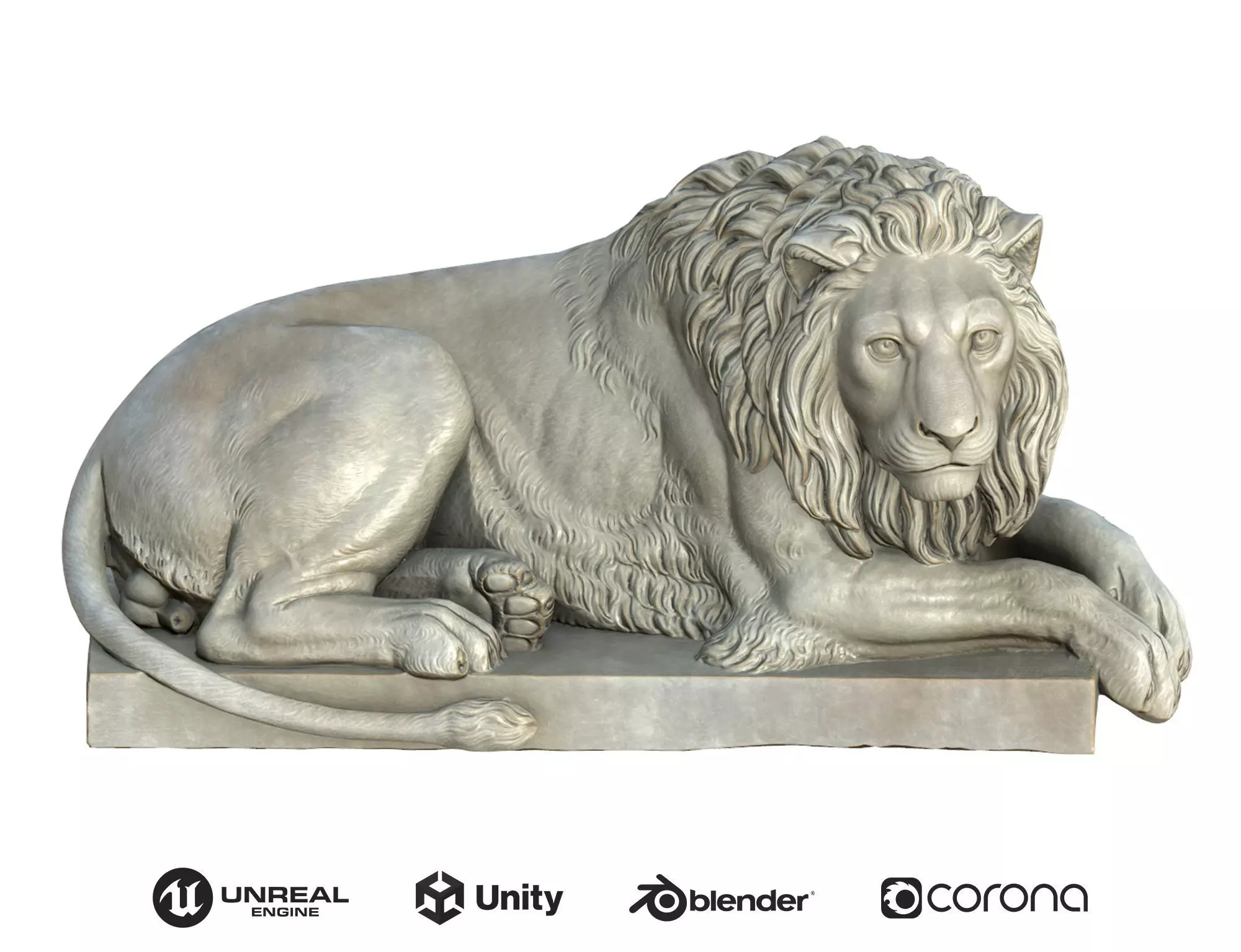 Statue 016 Low-poly 3D model