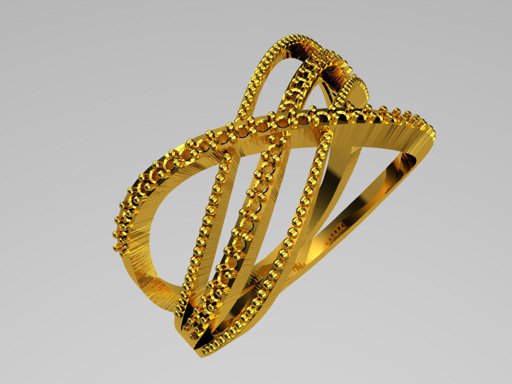 D025-TEL gold ring 3D print model_2