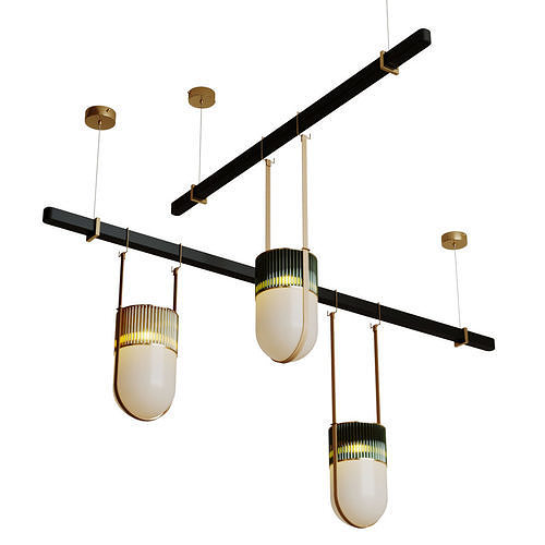 Dario Chandelier three shades 3D model