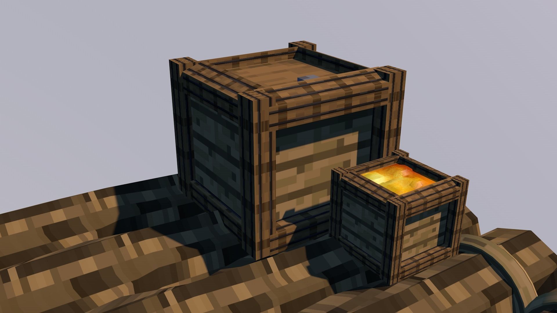 Low Poly Raft - Minecraft Style FBX Free low-poly 3D model_1