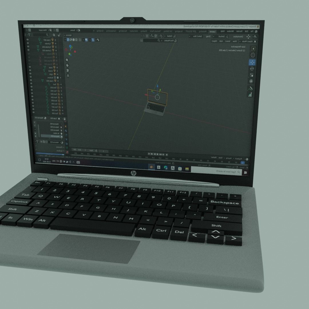 Laptop 3D Model hp Free 3D model_1