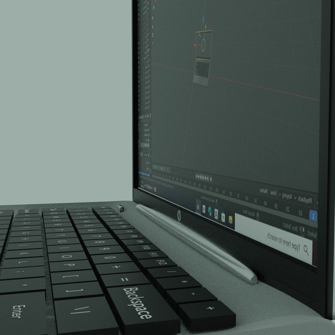 Laptop 3D Model hp Free 3D model_3