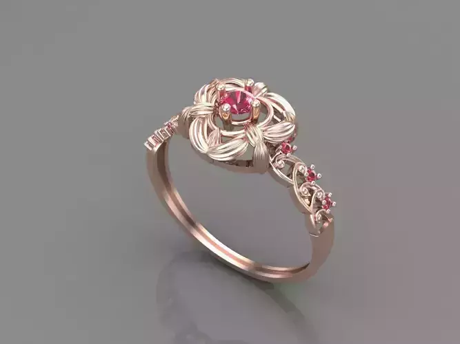 Women Rings With Stone Mix Group New 3DM STL 8 3D print model