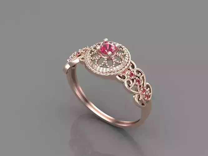 Women Rings With Stone Mix Group New 3DM STL 7 3D print model