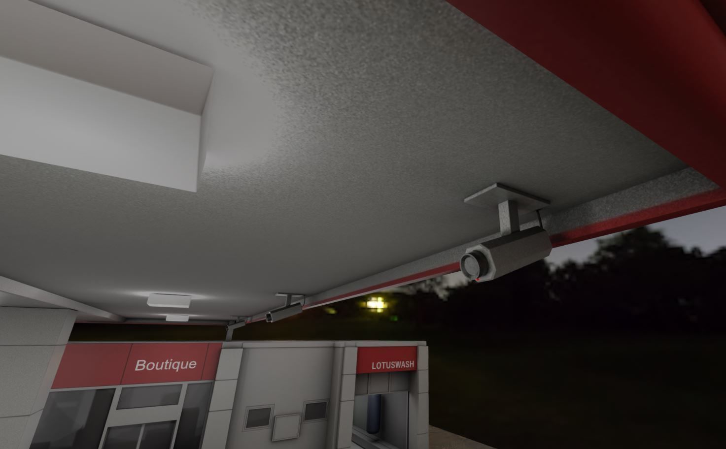 Gas Station Type-1 Remastered Low-poly 3D model_28