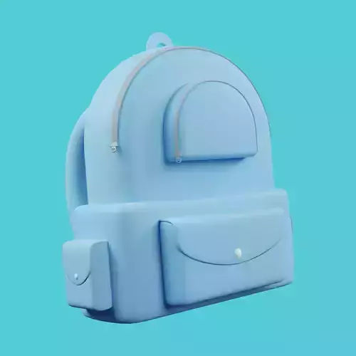 School bag Low-poly 3D model